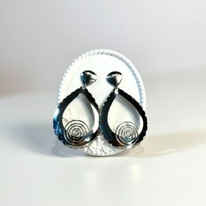 Silvertone Teardrop Earrings